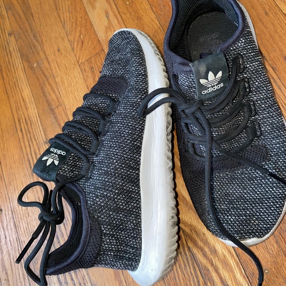 adidas tubular shadow knit black white